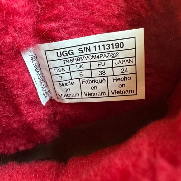 UGG Women's Classic Clear Mini Ankle Boots Red US Size‎ 7 - Picture 13 of 16